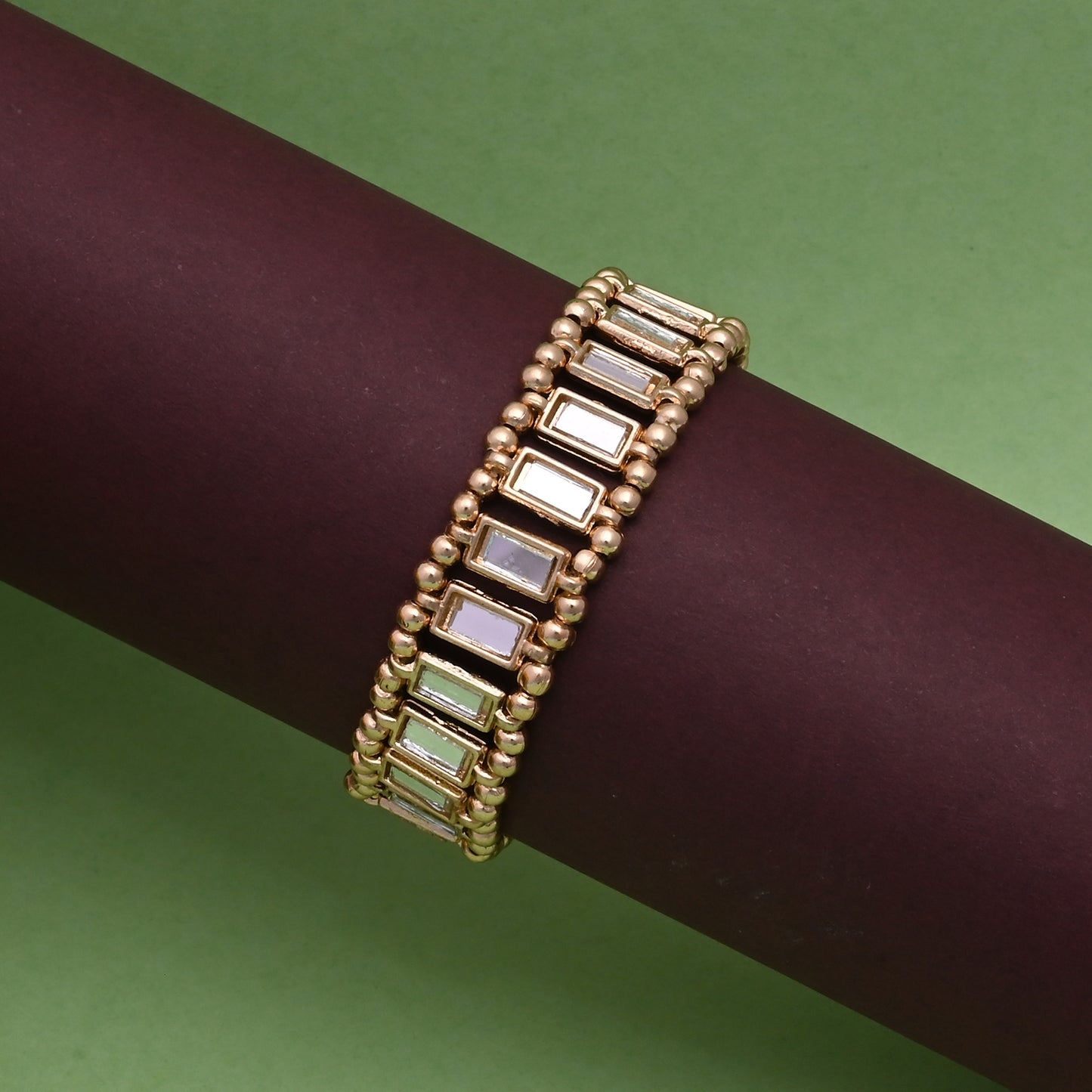 Gold Mirror Elasticated Bracelet