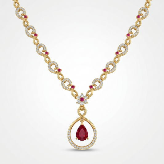 Gold-Tone Infinity Link Necklace Set