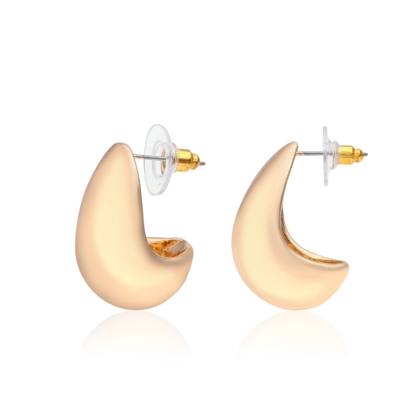 Rose Gold Plated Crescent Hoop