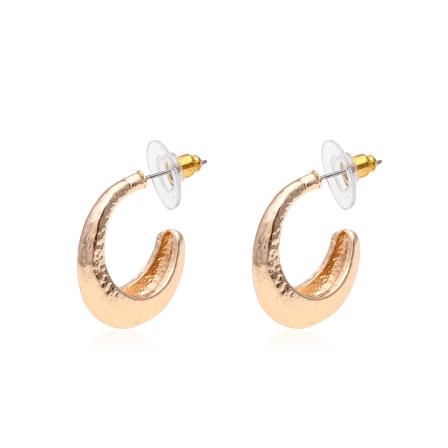 Gold Plated Crescent Hoop