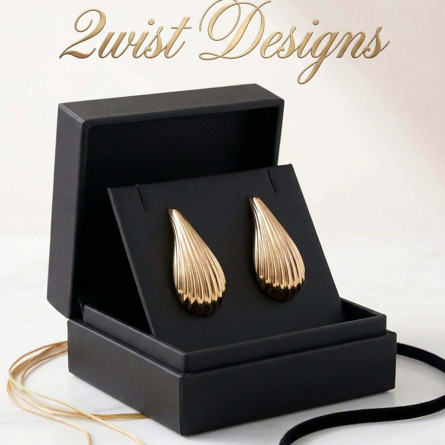 Rose Teardrop Stud