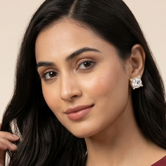 Gold Necklace And Multi Earring Combo Set