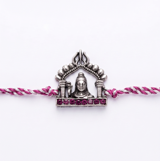 Oxidized Mhadev Rakhi Pack of 2
