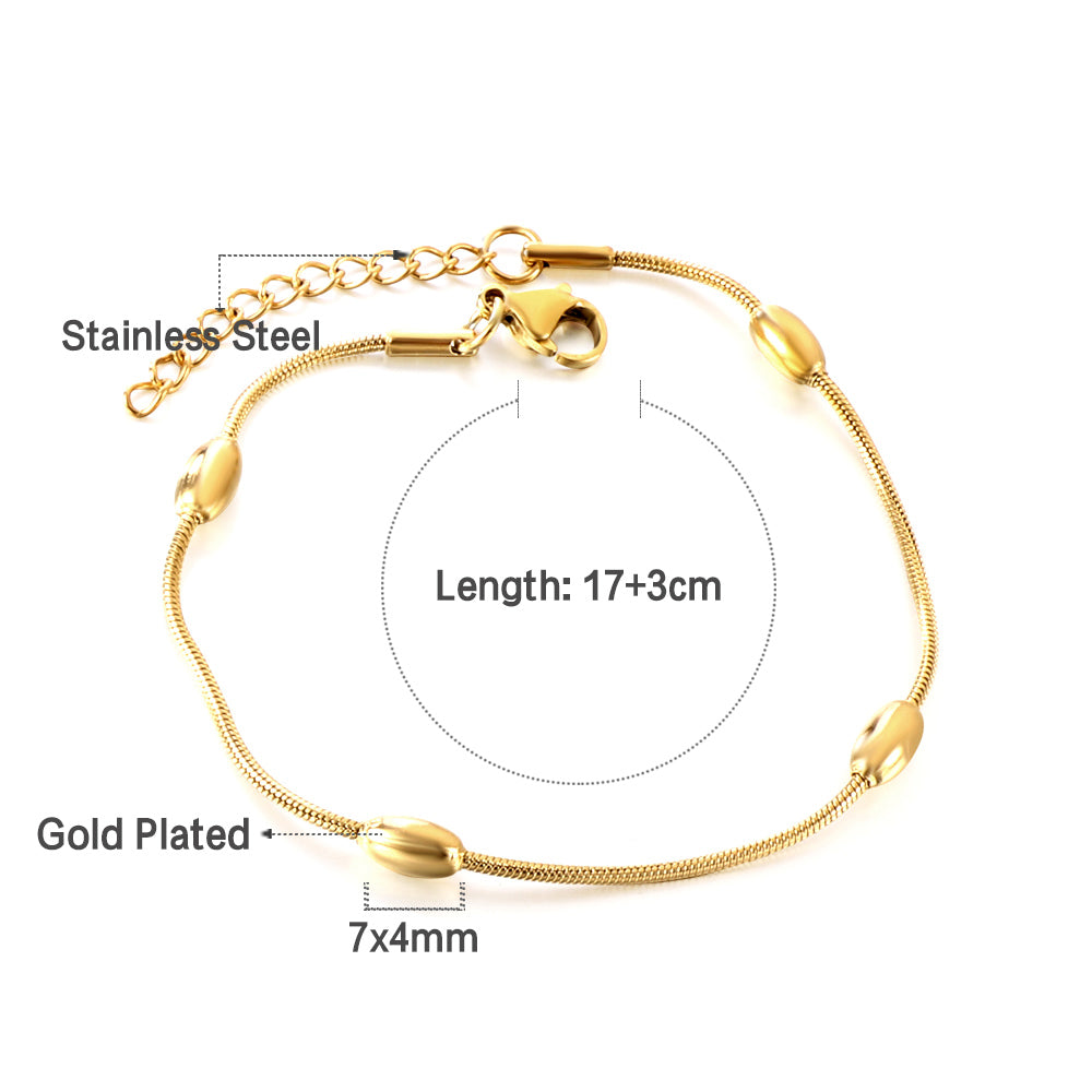 Minimalist Bead Chain Bracelet