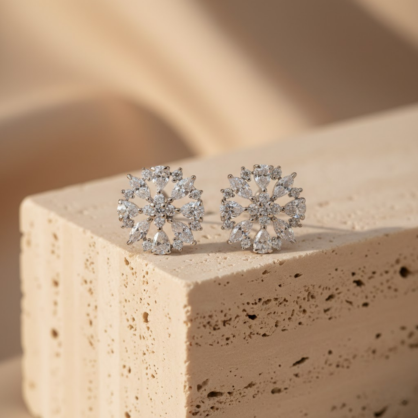 Crimson Pearl Accent Stud Earrings