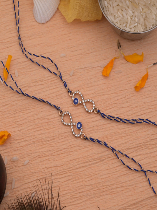 Gold Infinity Evil Eye Rakhi Thread