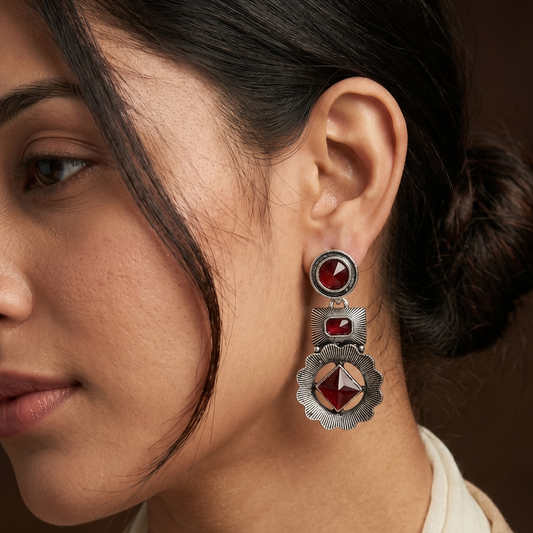 Gold-Plated Brass Thick Hoop Earrings for Women