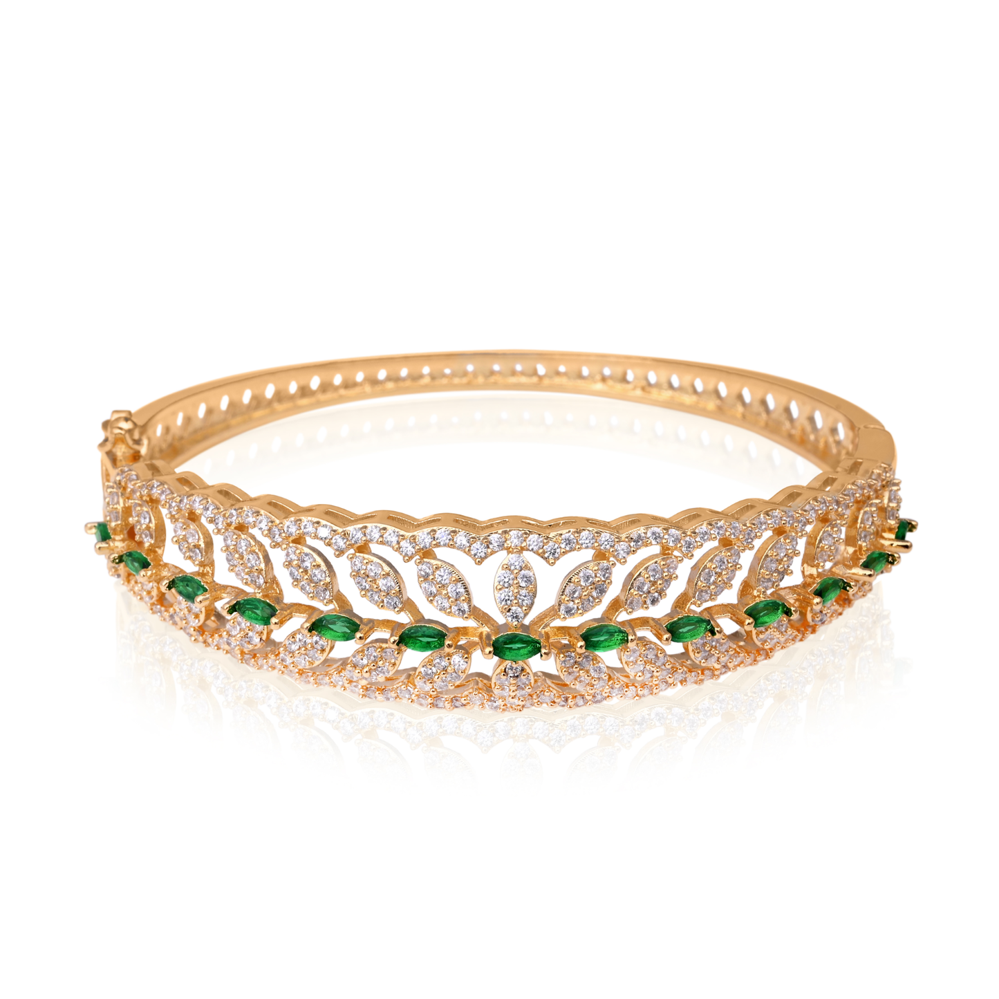 Emerald CZ Pavé Bangle
