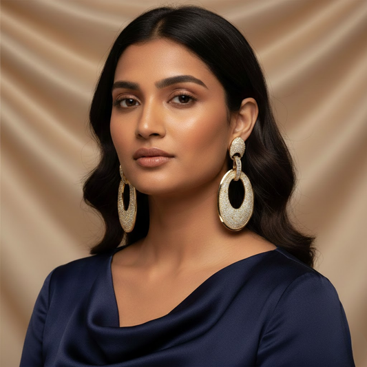 Stunning Pavé CZ Hoop Earrings