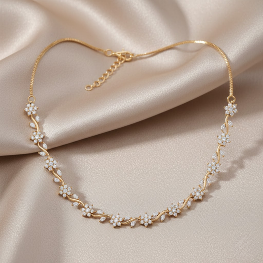 Minimalist Elegant Gold Color Necklace Set