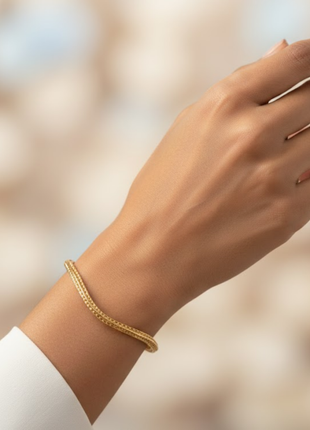 Textured Wave Gold Bangle Bracelet By 2wist Designs