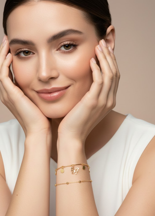 Butterfly Disc Charm Bracelet Set By 2wist Designs