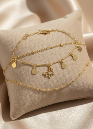 Butterfly Disc Charm Bracelet Set By 2wist Designs