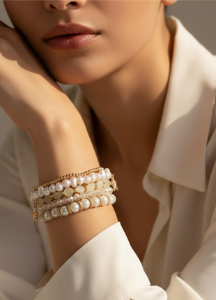 Freshwater Pearl Stretch Bracelet By 2wist Designs