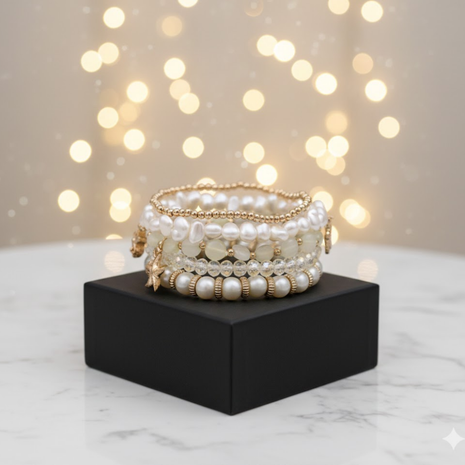 Freshwater Pearl Stretch Bracelet By 2wist Designs