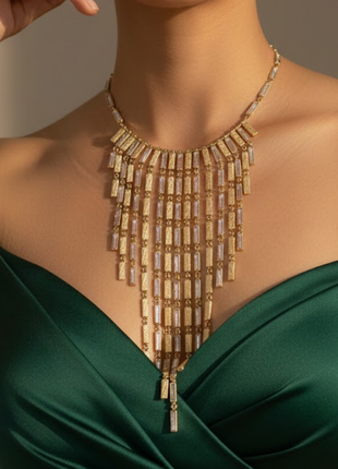 Geometric Fringe Statement Necklace By 2wist Designs