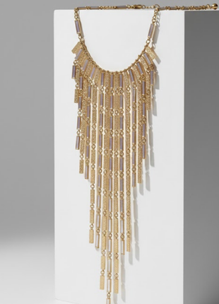 Geometric Fringe Statement Necklace By 2wist Designs