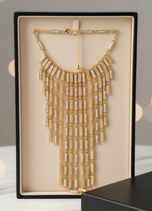 Geometric Fringe Statement Necklace By 2wist Designs