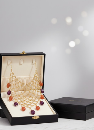 Resin Drop Mesh Statement Necklace By 2wist Designs