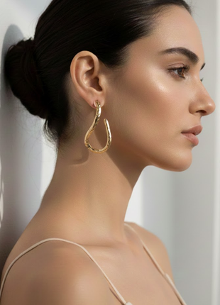 Abstract Serpent Loop Earrings By 2wist Designs
