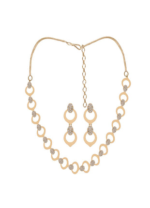 Interlocking Circle Links Necklace Set Pavé By 2wist Designs