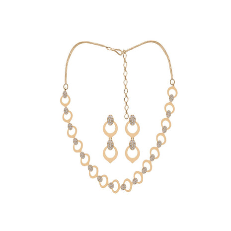 Interlocking Circle Links Necklace Set Pavé By 2wist Designs