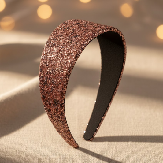 Rose Brown Heart Hair Pin