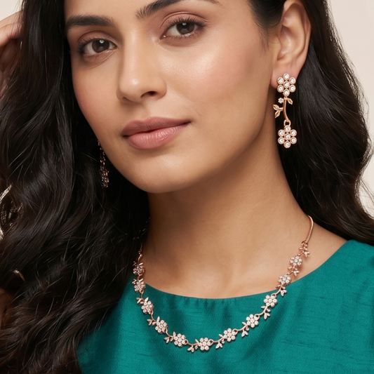 Floral Vine Color Necklace Set