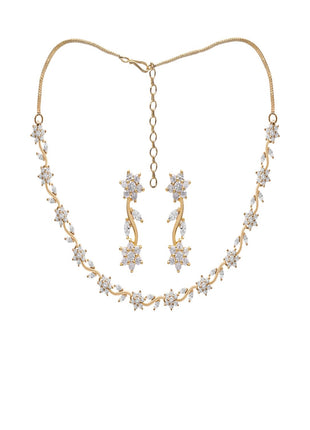 Minimalist Elegant Gold Color Necklace Set By 2wist Designs