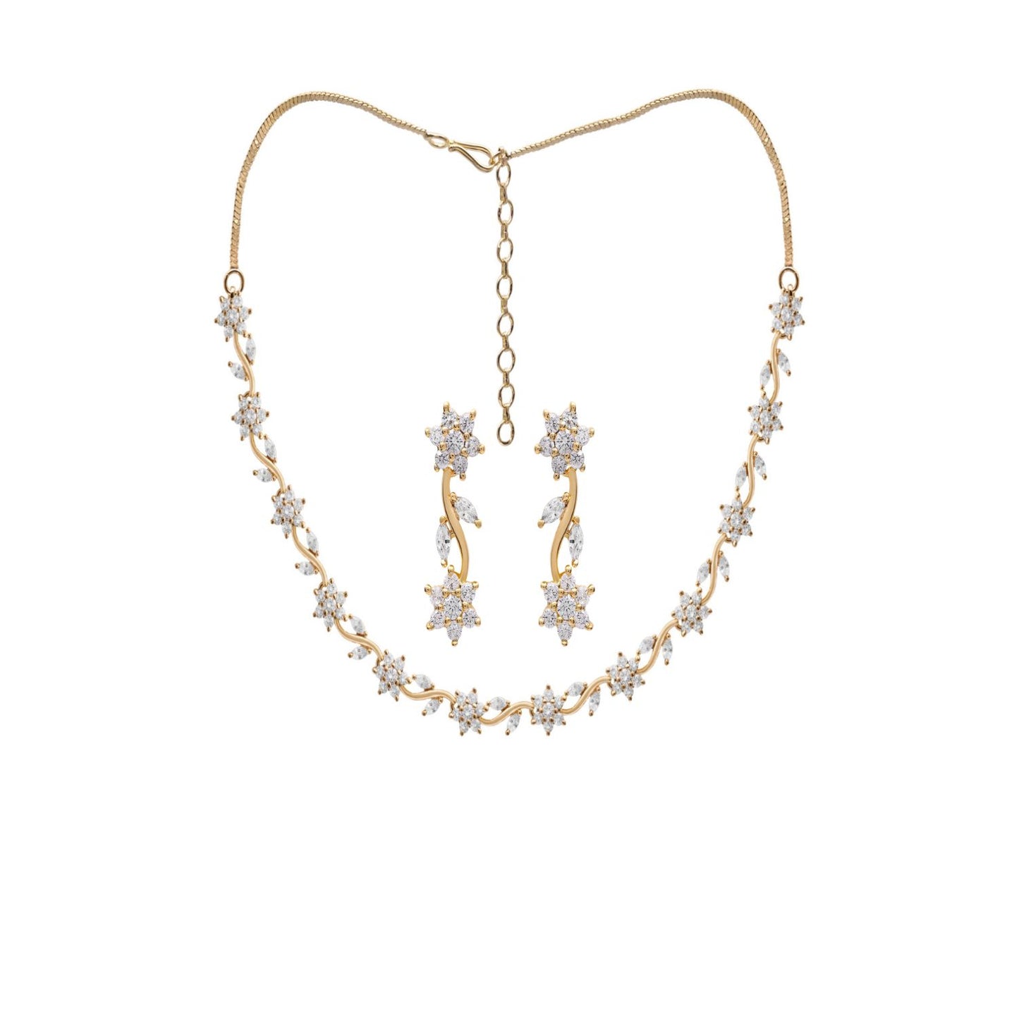 Minimalist Elegant Gold Color Necklace Set