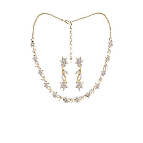 Minimalist Elegant Gold Color Necklace Set By 2wist Designs