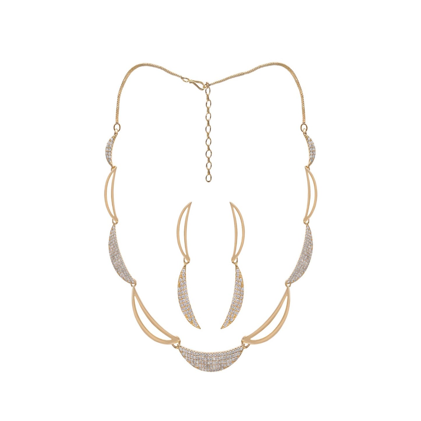 Crescent Moon Color Necklace Set