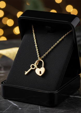 Lock Key Heart Charm Necklace By 2wist Designs