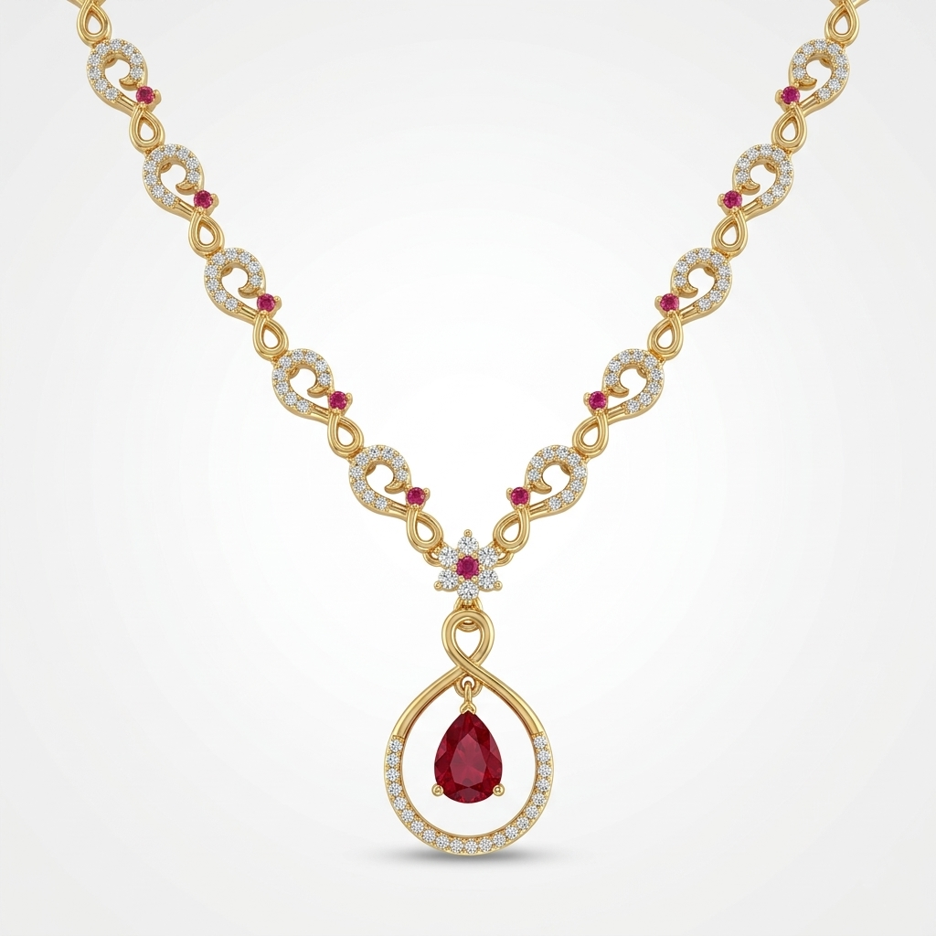 Gold-Tone Infinity Link Necklace Set
