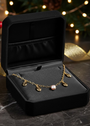 Shell Heart Link Necklace Pearl Accent By 2wist Designs