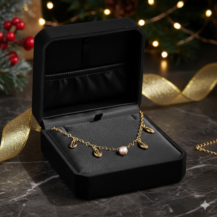 Seashell Pearl Chain Necklace