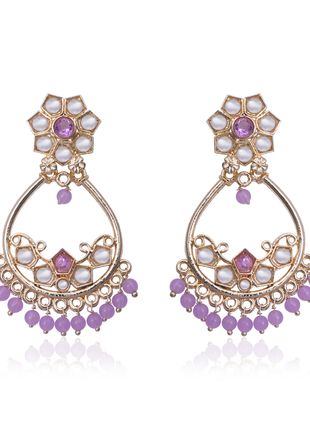 Lavender Stone Accent Earrings By 2wist Designs