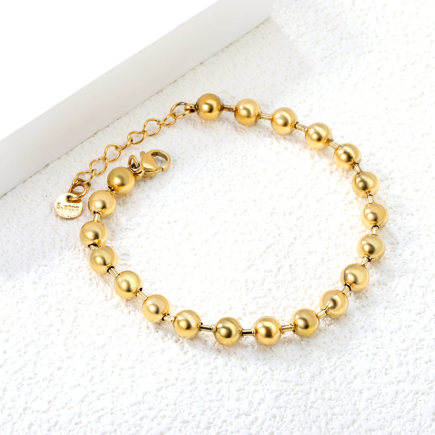 Polished Bead Adjustable Bracelet