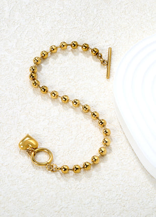 Heart Charm Ball Bead Bracelet By 2wist Designs