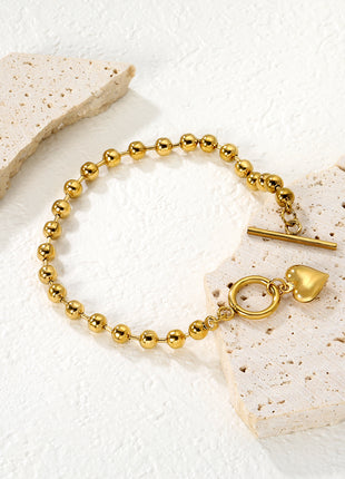 Heart Charm Ball Bead Bracelet By 2wist Designs