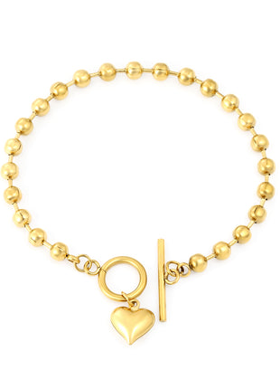 Heart Charm Ball Bead Bracelet By 2wist Designs