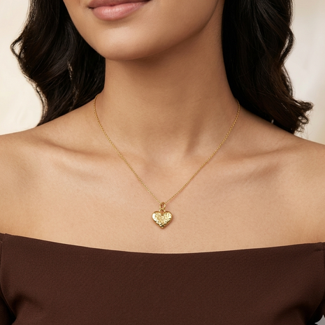 Vintage-Inspired Gold Filigree Heart Locket Necklace