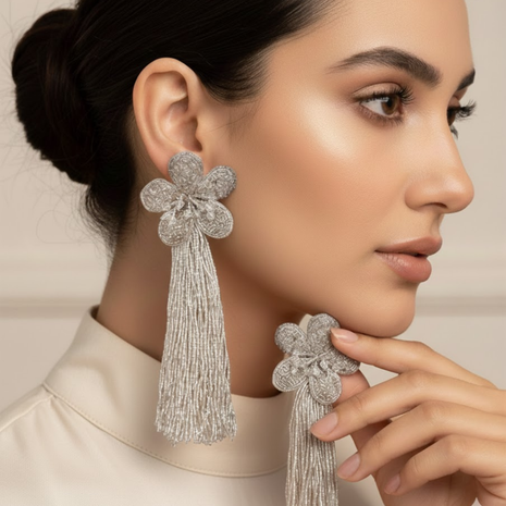 Celestial Star Pink Crystal Drop Earrings By 2wist Designs