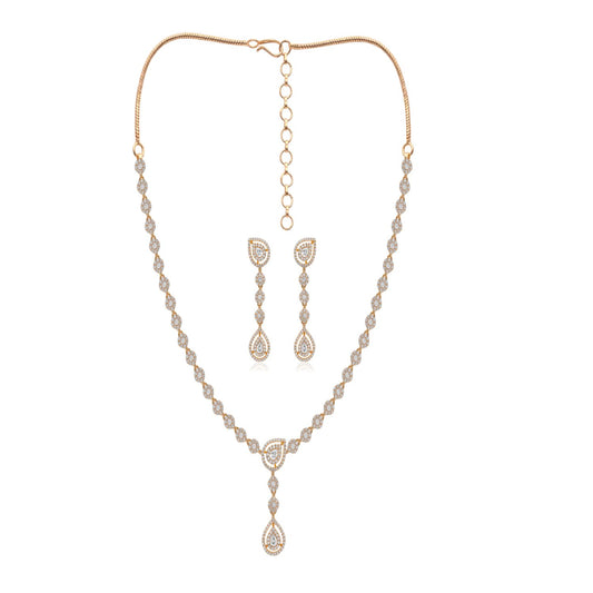 White Pearl Beaded Necklace Set