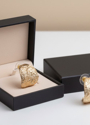 Chunky Textured Half Hoop Earrings By 2wist Designs