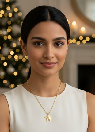 Hammered Star Pendant Necklace By 2wist Designs