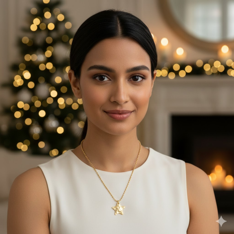 Hammered Star Pendant Necklace By 2wist Designs