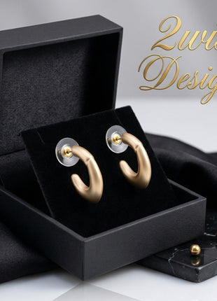 Gold Plated Brass Circular Hoop Earrings