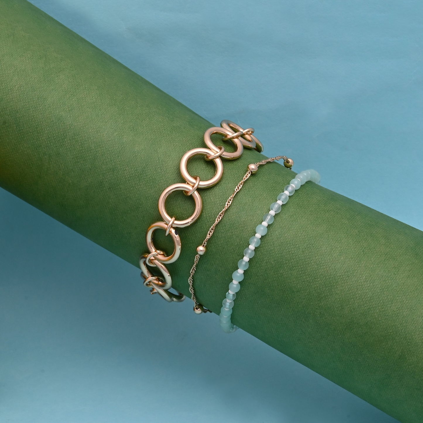 Gold Multistrand Bracelet Set Of 3