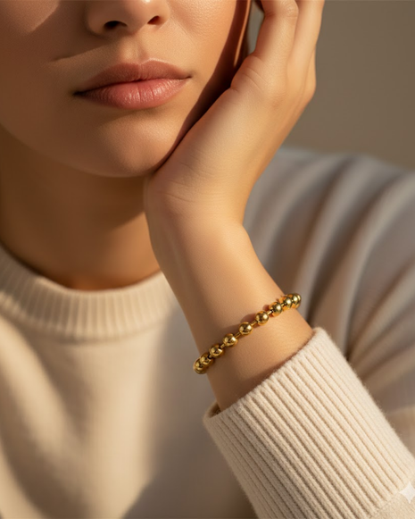 Heart Charm Ball Bead Bracelet By 2wist Designs